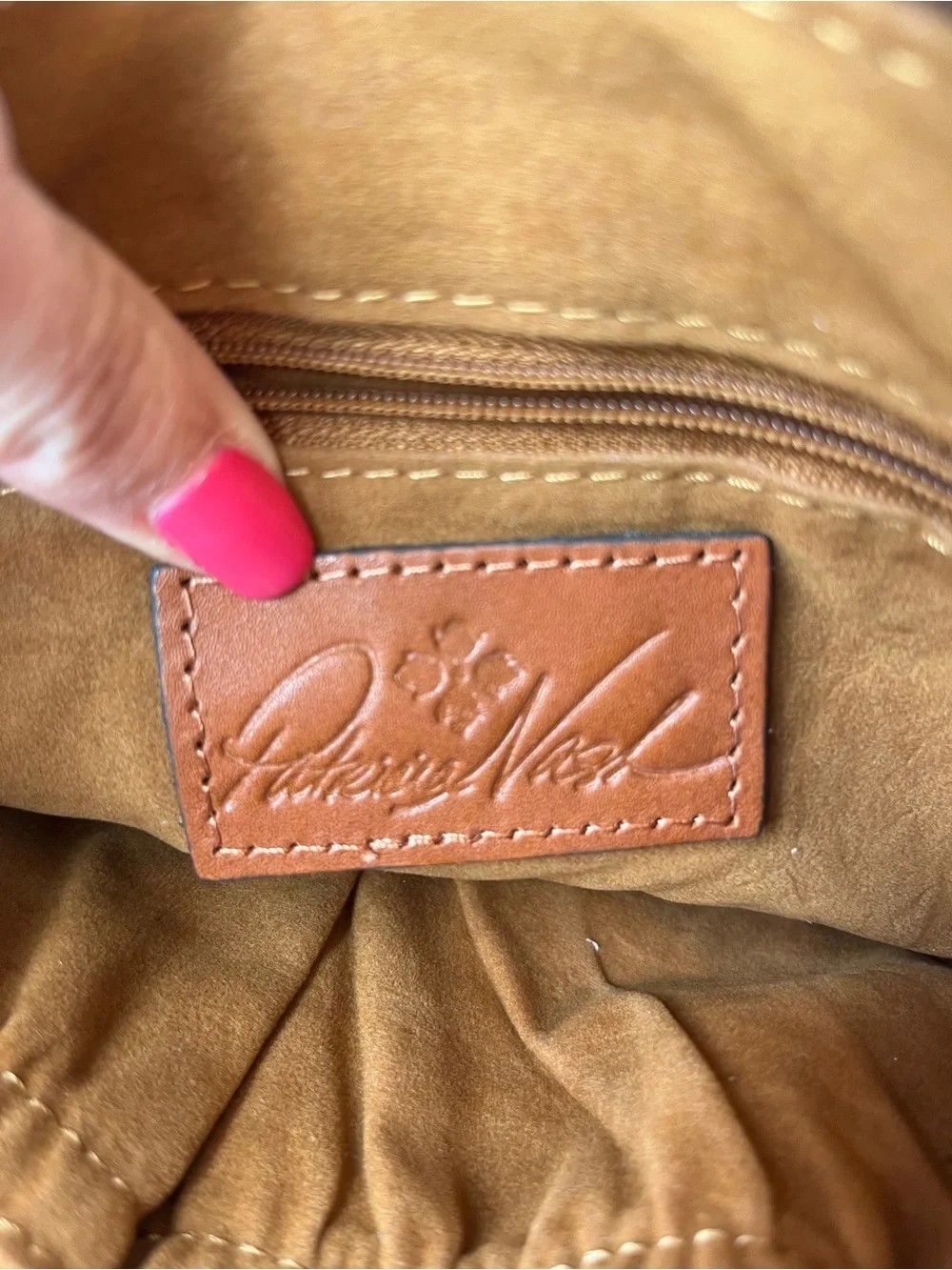 Patricia Nash Cassini Red Tooled Leather Wristlet